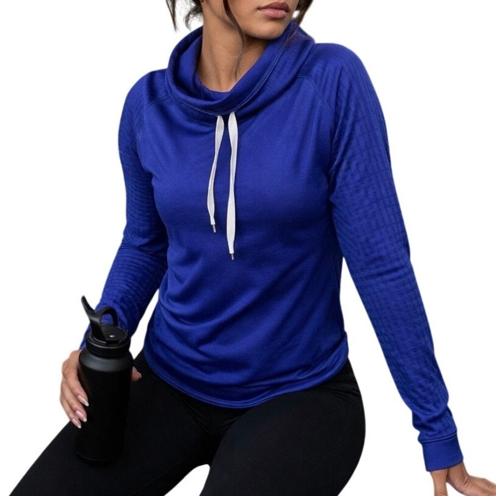 Under Armour Cobalt Blue Cowl Neck Pullover Athletic Hoodie Women’s Medium